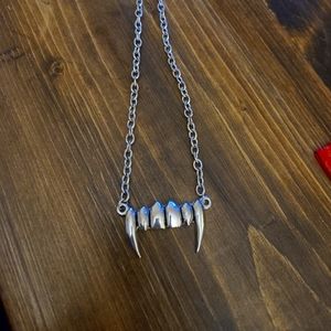 Vampire teeth neclace